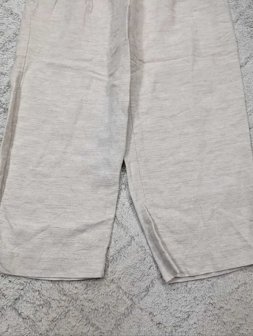 Wilfred Pants Womens 2 Beige Natural Effortless Cropped Cruise Linen Trouser